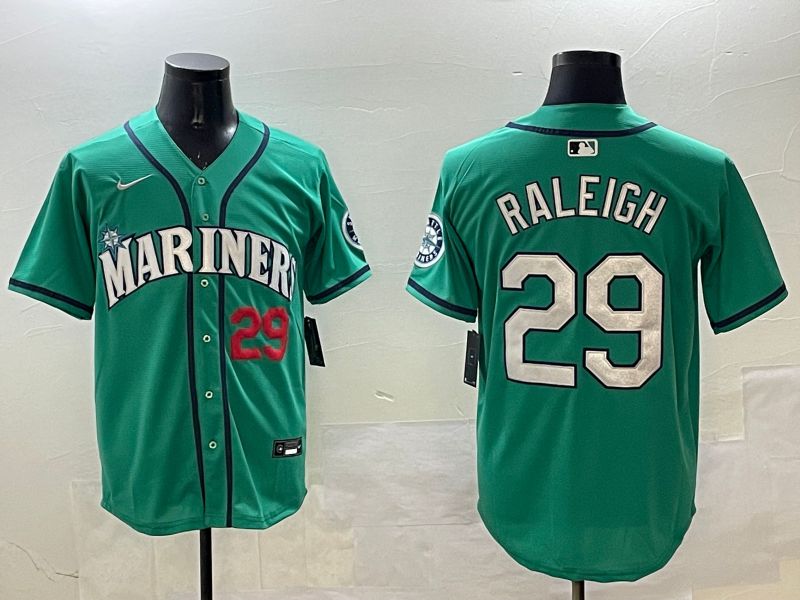 Men Seattle Mariners #29 Raleigh Green Game 2025 Nike MLB Jersey style 4->seattle mariners->MLB Jersey